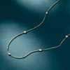 image:imageRossSimons 033 ct tw LabGrown Diamond Station Necklace in 18kt Gold Over SterlingDiamond