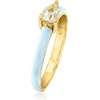 image:imageRossSimons 040 Carat Aquamarine Ring With Pastel Blue Enamel in 18kt Gold Over SterlingAquamarine