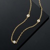 image:imageRossSimons 050 ct tw LabGrown Diamond Station Necklace in 18kt Gold Over SterlingDiamond