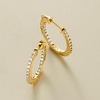 image:imageRossSimons 100 ct tw LabGrown Diamond InsideOutside Hoop Earrings in 18kt Gold Over Sterling