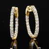image:imageRossSimons 100 ct tw LabGrown Diamond InsideOutside Hoop Earrings in 18kt Gold Over Sterling
