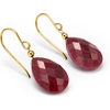image:imageRossSimons 1000 ct tw Ruby Drop Earrings in 10kt Yellow Gold
