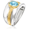 image:imageRossSimons 120 Carat Swiss Blue Topaz Ring in Sterling Silver and 18kt Gold Over SterlingTopaz