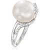 image:imageRossSimons 12125mm Cultured Pearl Ring With Diamonds in Sterling Silver