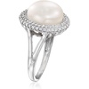 image:imageRossSimons 12125mm Cultured Pearl and 90 ct tw White Topaz Ring in Sterling Silver