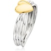 image:imageRossSimons 14kt Yellow Gold and Sterling Silver Puffed Heart RingNo Gemstone