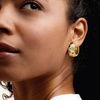 image:imageRossSimons 14kt Yellow GoldPlated Hoop Earrings With Simulated Multicolored Gemstones