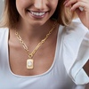 image:imageRossSimons 14kt Yellow GoldPlated Necklace With Simulated Opal and White Enamel 18 inches