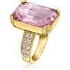 image:imageRossSimons 14kt Yellow GoldPlated Ring With Simulated Kunzite and 81 ct tw CzsCubic Zirconia
