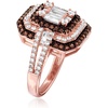 image:imageRossSimons 155 ct tw White and Brown CZ Ring in 18kt Rose Gold Over SterlingCubic Zirconia