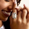 image:imageRossSimons 1600 Carat Prasiolite and 20 ct tw White Topaz Bumblebee Ring With Black Enamel in 18kt Gold Over Sterlingprasiolitequartz