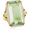 image:imageRossSimons 1600 Carat Prasiolite and 20 ct tw White Topaz Bumblebee Ring With Black Enamel in 18kt Gold Over Sterlingprasiolitequartz