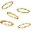 image:imageRossSimons 18kt Gold Over Sterling Jewelry Set 5 Stackable RingsNo Gemstone