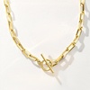image:imageRossSimons 18kt Gold Over Sterling Paper Clip Link Toggle NecklaceNo Gemstone