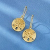 image:imageRossSimons 18kt Gold Over Sterling Textured and Polished Sand Dollar Drop Earrings
