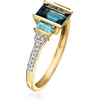 image:imageRossSimons 220 ct tw London and Swiss Blue Topaz Ring With Diamonds in 14kt Yellow GoldTopaz