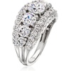 image:imageRossSimons 310 ct tw CZ 3Row Ring in Sterling SilverCubic Zirconia