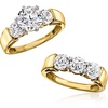 image:imageRossSimons 400 ct tw CZ Jewelry Set 2 Rings in 18kt Gold Over SterlingCubic Zirconia