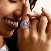 image:imageRossSimons 410 ct tw Multicolored Simulated Sapphire and 20 ct tw CZ Wide Ring in Sterling SilverSapphire