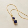 image:imageRossSimons 420 ct tw Sapphire DoubleDrop Pendant Necklace in 18kt Gold Over Sterling 18 inches