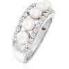image:imageRossSimons 45mm Cultured Pearl and 70 ct tw White Topaz Ring in Sterling Silver