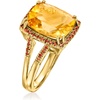 image:imageRossSimons 480 Carat Citrine and 29 ct tw Red Diamond Ring in 18kt Gold Over SterlingCitrine