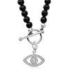 image:imageRossSimons 4mm Onyx Bead CharmCompatible Toggle Necklace in Sterling SilverOnyx
