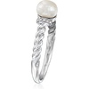 image:imageRossSimons 556mm Cultured Pearl Ring With Diamonds in Sterling Silver