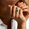 image:imageRossSimons 600 Carat Emerald Bypass Ring With 20 ct tw White Topaz in 18kt Gold Over SterlingEmerald