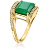 image:imageRossSimons 600 Carat Emerald Bypass Ring With 20 ct tw White Topaz in 18kt Gold Over SterlingEmerald