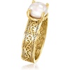 image:imageRossSimons 657mm Cultured Pearl Scrollwork Ring in 18kt Gold Over Sterling