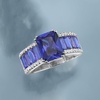 image:imageRossSimons 670 ct tw Simulated Tanzanite and 20 ct tw CZ Ring in Sterling SilverTanzanite