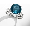 image:imageRossSimons 675 Carat London Blue Topaz OpenSpace Roped Ring in Sterling SilverTopaz