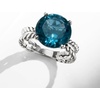 image:imageRossSimons 675 Carat London Blue Topaz OpenSpace Roped Ring in Sterling SilverTopaz