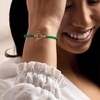 image:imageRossSimons 950 ct tw Emerald Bead CharmCompatible Toggle Bracelet in 18kt Gold Over SterlingEmerald