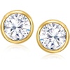 image:imageRossSimons BezelSet Birthstone Earrings in 18kt Gold Over Sterling