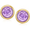 image:imageRossSimons BezelSet Birthstone Earrings in 18kt Gold Over Sterling