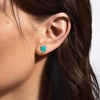 image:imageRossSimons BezelSet Turquoise Stud Earrings in 18kt Gold Over Sterling