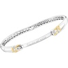 image:imageRossSimons Charles Garnier Secret Message  La Vie Est Belle CZ Floral Bangle Bracelet in Sterling Silver With 18kt Gold Over Sterling 75 inches