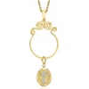 image:imageRossSimons Diamond Cross Charm in 18kt Gold Over Sterling