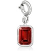 image:imageRossSimons FebruaryAmethyst  EmeraldCut Birthstone Charm in Sterling Silver