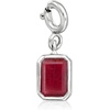 image:imageRossSimons FebruaryAmethyst  EmeraldCut Birthstone Charm in Sterling Silver