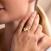 image:imageRossSimons Italian 10kt Yellow Gold Flower RingNo Gemstone