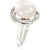 image:imageRossSimons Italian 12mm Cultured Pearl and 70 ct tw CZ Ring in Sterling Silver