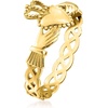image:imageRossSimons Italian 14kt Yellow Gold Claddagh RingNo Gemstone