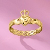 image:imageRossSimons Italian 14kt Yellow Gold Claddagh RingNo Gemstone