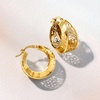 image:imageRossSimons Italian 14kt Yellow Gold Floral Filigree Hoop Earrings