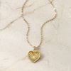 image:imageRossSimons Italian 14kt Yellow Gold Sunburst Heart Necklace 18 inches