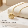 image:imageRossSimons Italian 14kt Yellow Gold Textured Love Knot NecklaceNo Gemstone