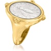 image:imageRossSimons Italian 18kt Gold Over Sterling Genuine 2Lira Bumblebee Coin RingNo Gemstone